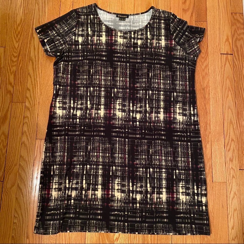 Modern Print Shift Dress